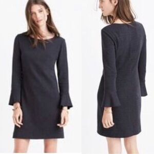 Madewell Dark Gray Jersey Knit Long Sleeve Dress Medium